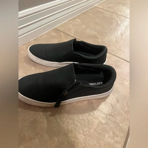 Kensie Black Slip-On Sneakers - Picture 2 of 7